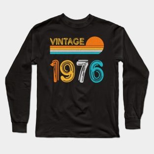 Vintage 1976 Happy 47th Birthday Retro Long Sleeve T-Shirt